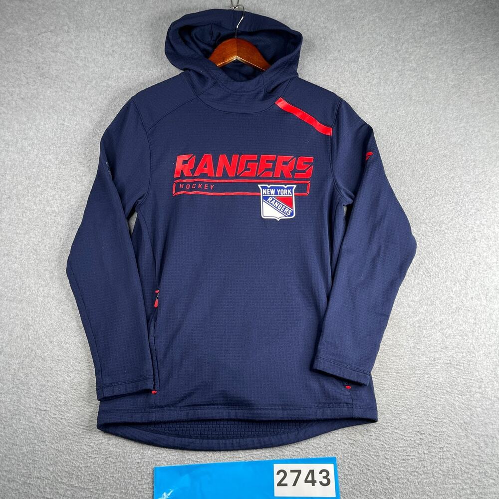 New York Rangers Fanatics Pro Navy Blue Graphic Print NHL Pullover Mens Small